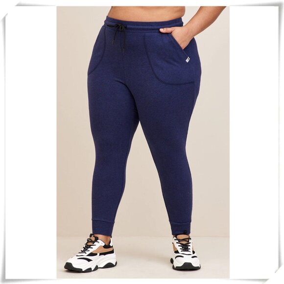 Torrid Navy Dark Blue Cozy Fleece Warm Jogger Pants with Pockets - Picture 1 of 6